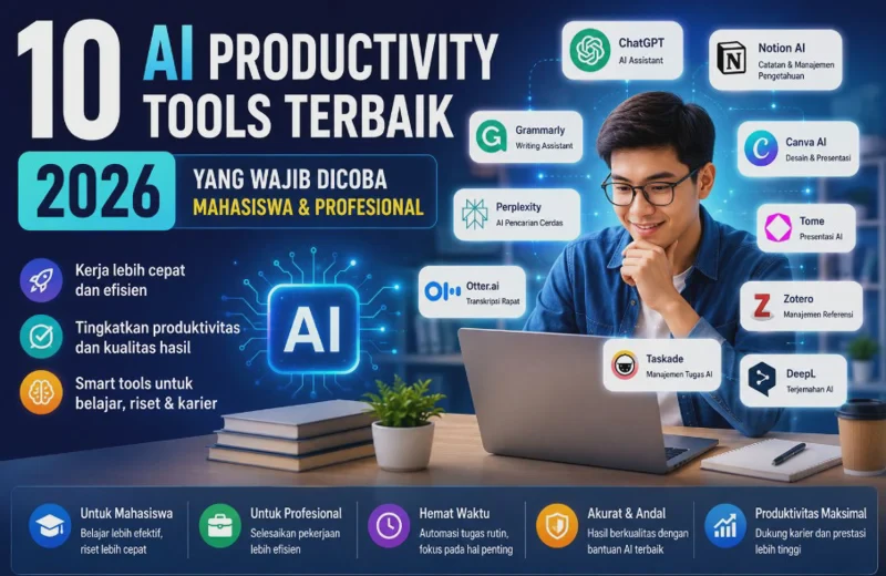 10 AI Productivity Tools Terbaik 2026 yang Wajib Dicoba Mahasiswa & Profesional