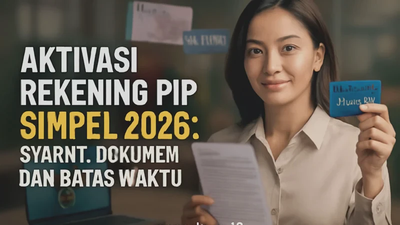 Aktivasi Rekening PIP SimPel 2026: Syarat, Dokumen, dan Batas Waktu