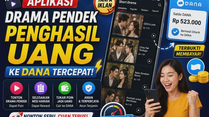 Aplikasi Drama Pendek Penghasil Uang ke Dana Tercepat Tanpa Iklan