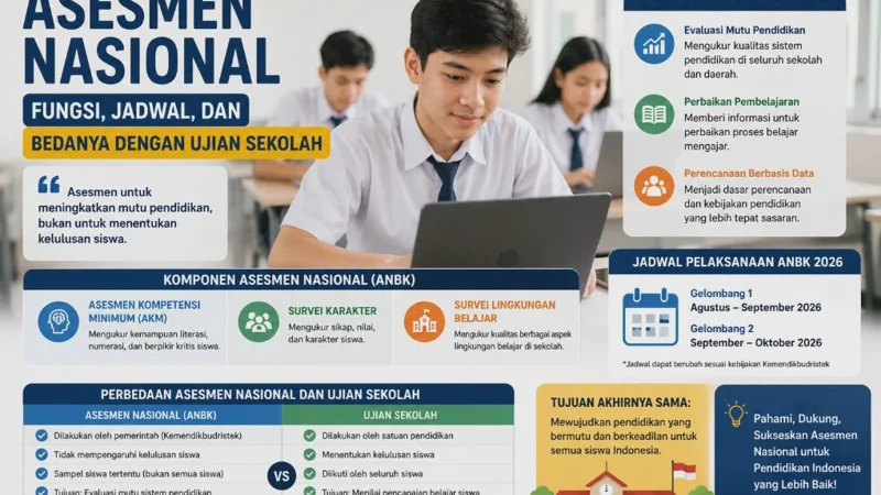 Asesmen Nasional: Fungsi, Jadwal, dan Bedanya dengan Ujian Sekolah