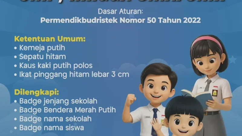 Aturan Baju Seragam Sekolah Terbaru 2026 Jenjang SD SMP SMA Resmi Dirilis Simak Syaratnya
