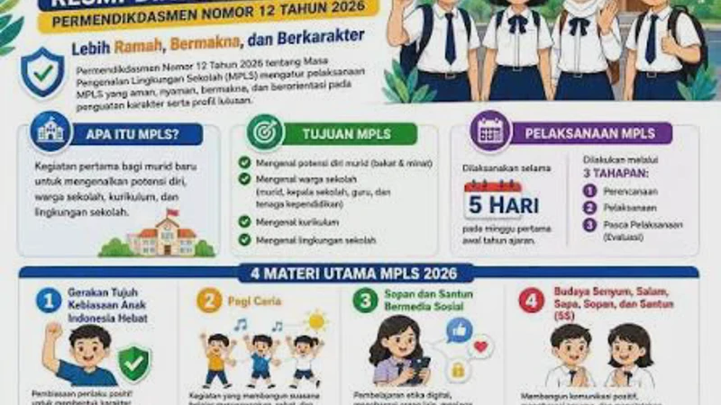 Aturan Resmi Larangan MPLS 2026 dan Sanksinya: Kakak Kelas Masih Boleh Jadi Panitia?