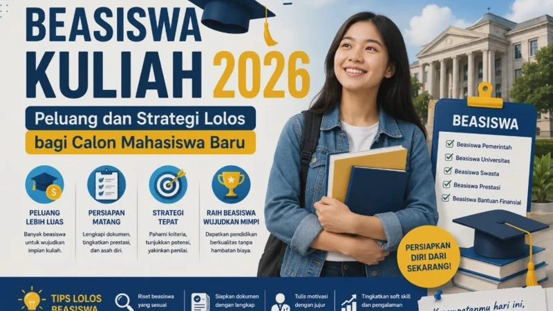 Beasiswa Kuliah 2026: Peluang dan Strategi Lolos bagi Calon Mahasiswa Baru