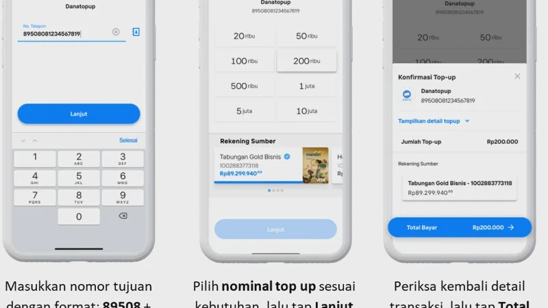 Biaya Transfer Mandiri ke DANA Update 2026, Cek Admin Top Up Saldo