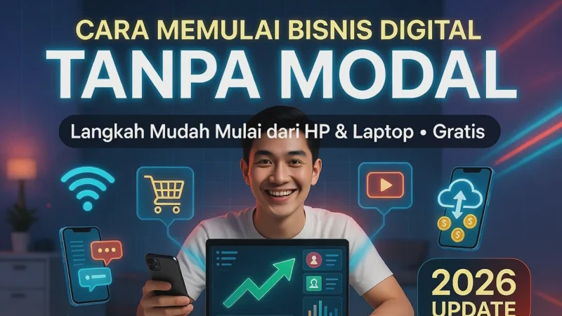 Cara Memulai Bisnis Digital Tanpa Modal 2026: Panduan Lengkap dari Nol hingga Penghasilan Pertama