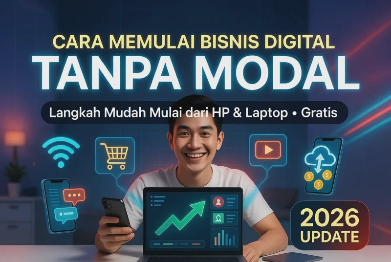 Cara Memulai Bisnis Digital Tanpa Modal 2026: Panduan Lengkap dari Nol hingga Penghasilan Pertama