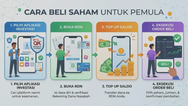 Cara Beli Saham Online Lewat Aplikasi untuk Pemula Modal Kecil