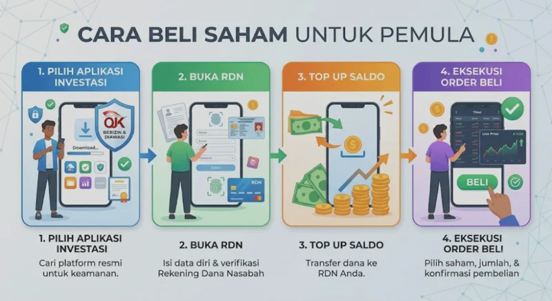 Cara Beli Saham Online Lewat Aplikasi untuk Pemula Modal Kecil