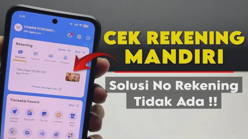Cara Cek Nomor Rekening Mandiri Lewat Aplikasi Livin dan SMS Banking