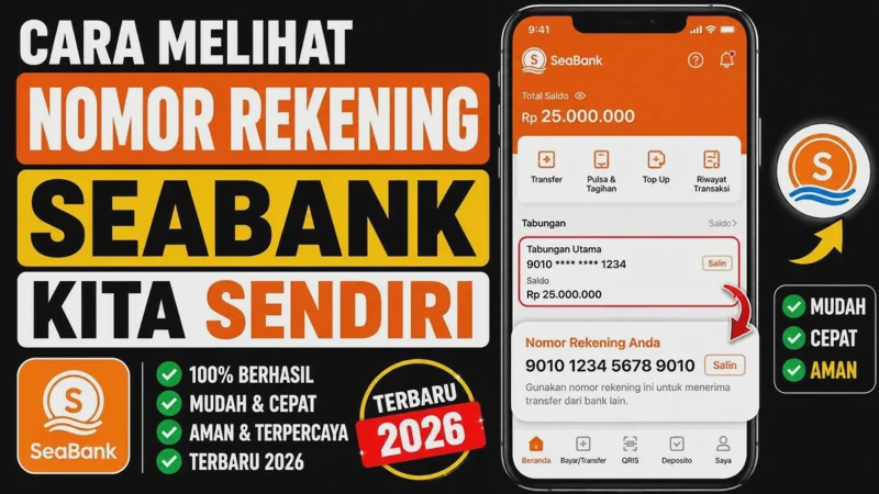 Cara Cek Nomor Rekening SeaBank di Aplikasi Tanpa Ribet Tahun 2026