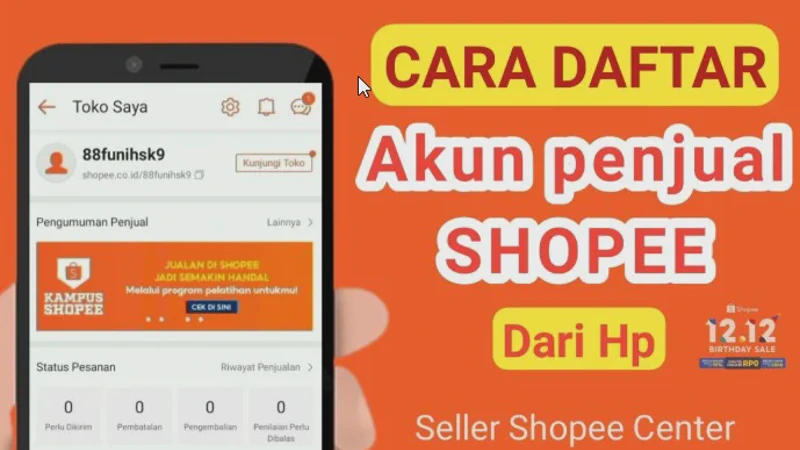 Cara Daftar Shopee Seller Terbaru 2026 di HP dan Laptop