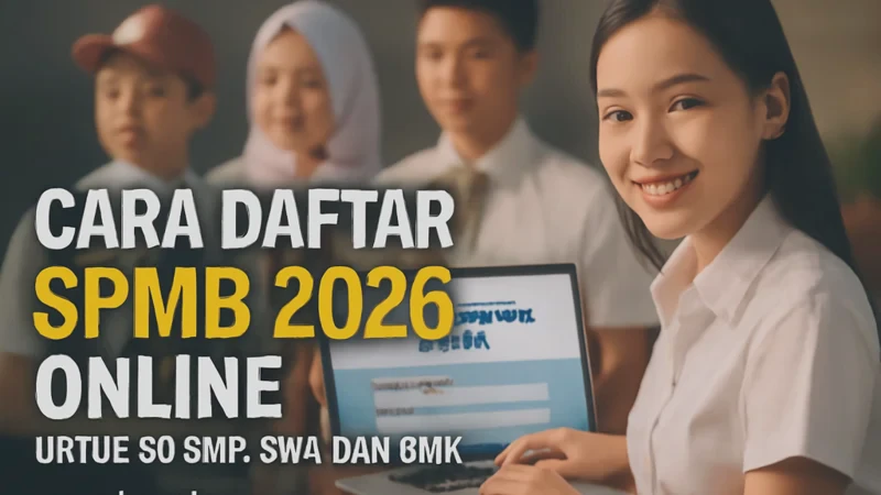 Cara Daftar SPMB 2026 Online untuk SD, SMP, SMA, dan SMK