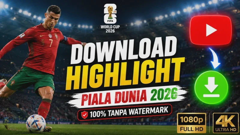 Cara Download Video Highlight Piala Dunia 2026 dari YouTube Tanpa Watermark