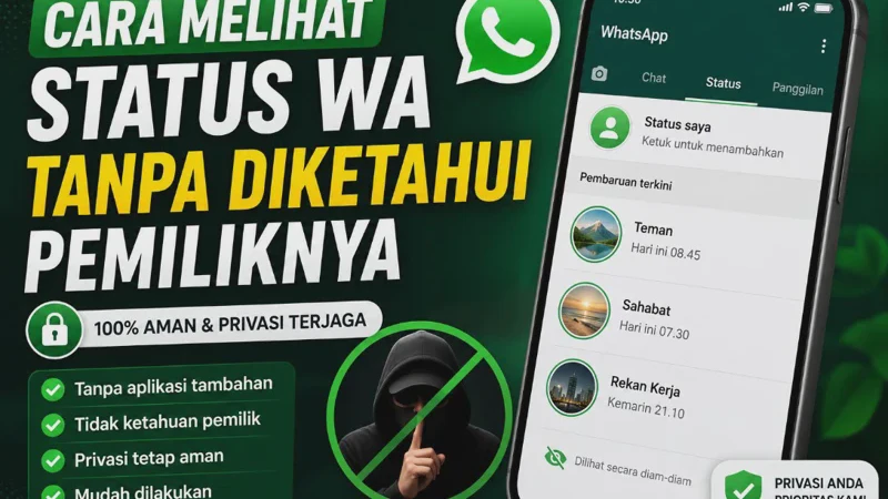 Cara Melihat Status WA Tanpa Diketahui Pemiliknya