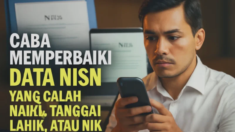 Cara Memperbaiki Data NISN yang Salah Nama, Tanggal Lahir, atau NIK