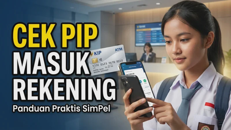 Cara Mengetahui PIP Sudah Masuk Rekening SimPel atau Belum