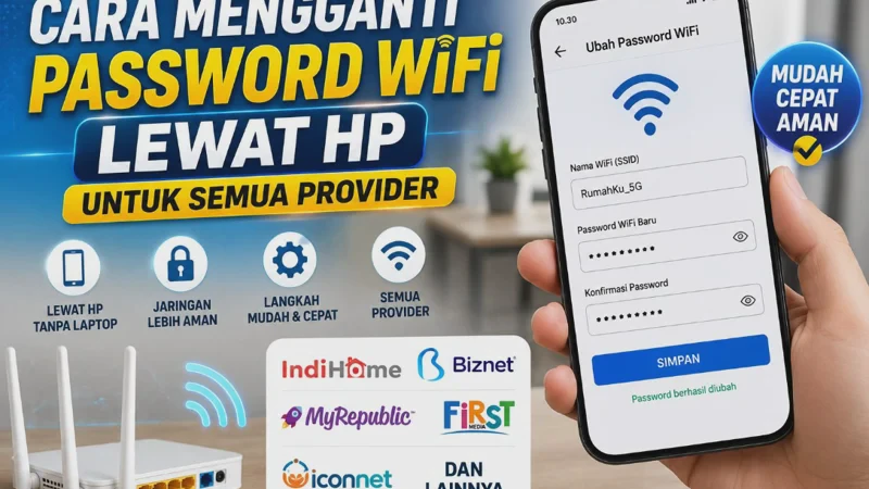 Cara Mengganti Password WiFi Lewat HP untuk Semua Provider