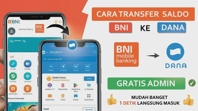 Cara Transfer BNI ke Dana via Mobile Banking yang Mudah dan Cepat