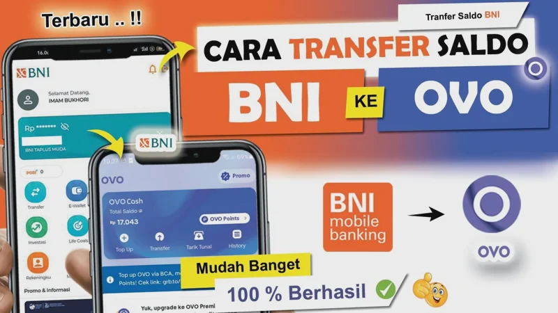 Cara Transfer BNI ke OVO Lewat Mobile Banking, Mudah dan Terpercaya