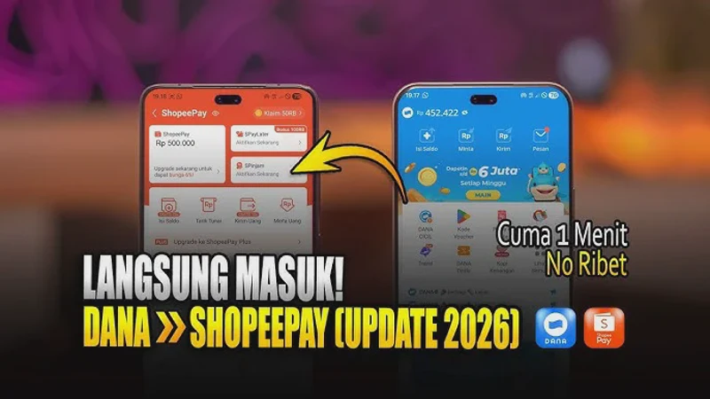Cara Transfer Dana ke ShopeePay Tanpa Biaya Admin Update Terbaru 2026