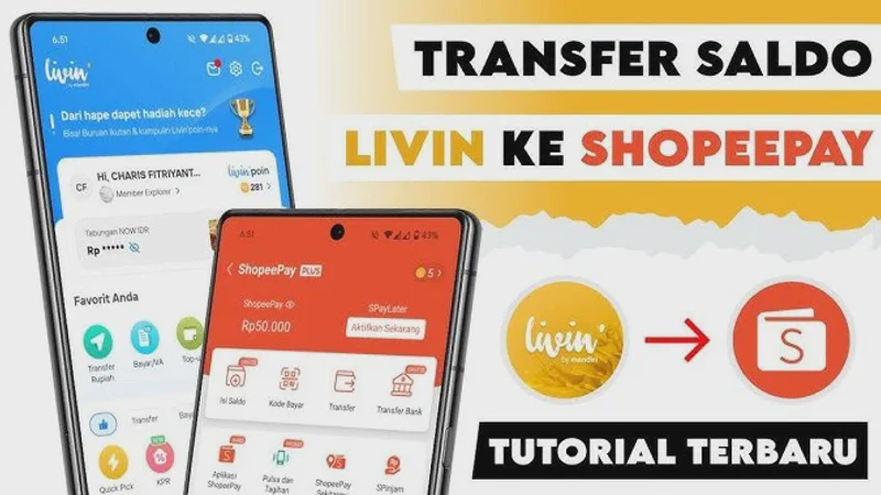 Cara Transfer Livin ke Shopeepay Orang lain Termudah 2026