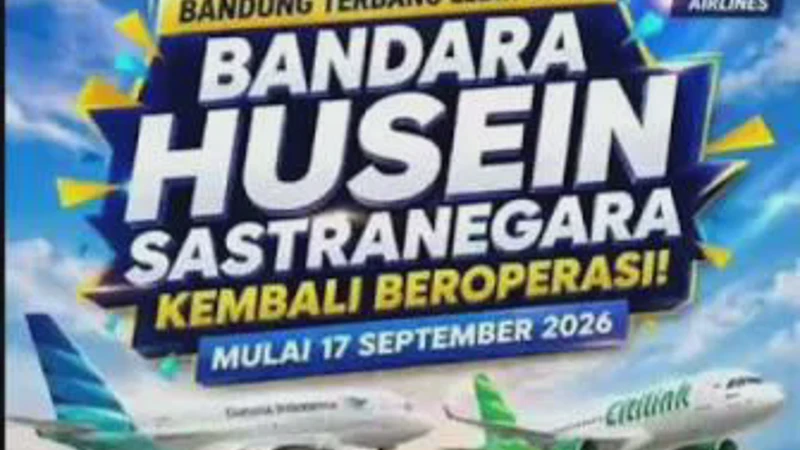 Daftar Rute Super Air Jet dan Garuda dari Bandara Husein Sastranegara Terbaru 2026