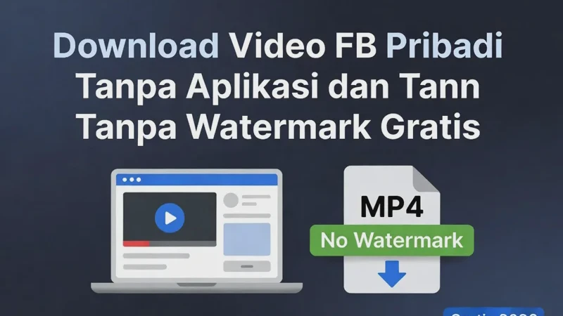 Download Video FB Pribadi Tanpa Aplikasi dan Tanpa Watermark Gratis