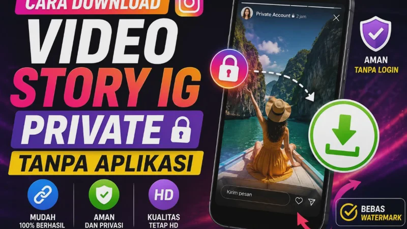 Cara Download Video Story IG Private Tanpa Aplikasi Bebas Watermark