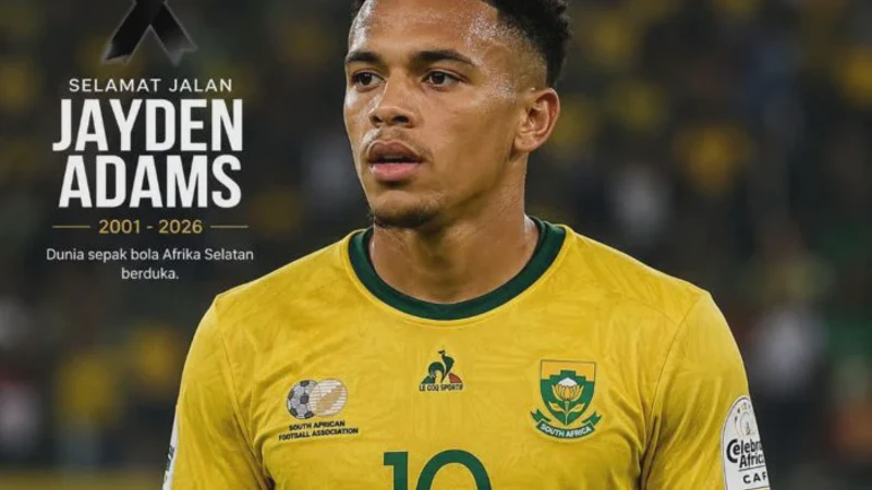 Duka Piala Dunia 2026 Jayden Adams Pemain Timnas Afrika Selatan Meninggal Dunia