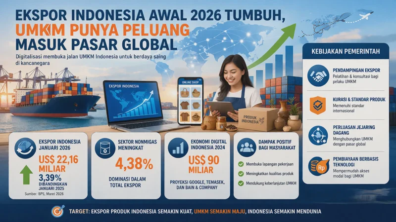 Ekspor Digital untuk UMKM Indonesia 2026: Peluang dan Cara Memulai