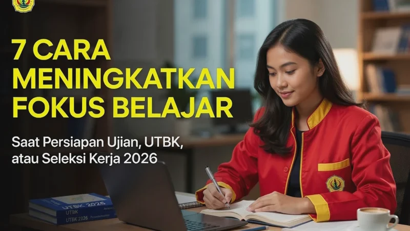 Cara Meningkatkan Fokus Belajar Saat Persiapan Ujian, UTBK, atau Seleksi Kerja