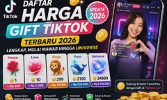 Daftar Harga Gift TikTok Terbaru 2026 Lengkap, Mulai Mawar hingga Universe