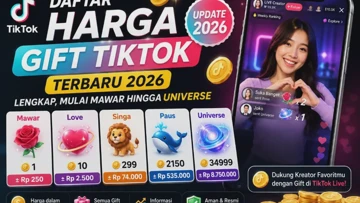 Daftar Harga Gift TikTok Terbaru 2026 Lengkap, Mulai Mawar hingga Universe