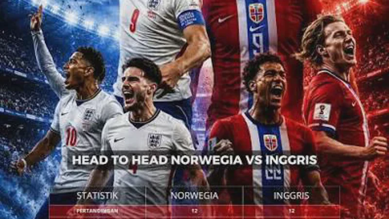 Head to Head Norwegia vs Inggris: Ternyata The Three Lions Cuma Kalah Dua Kali!