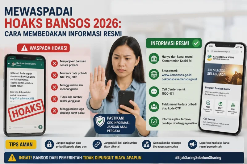 Mewaspadai Hoaks Bansos 2026: Cara Membedakan Informasi Resmi