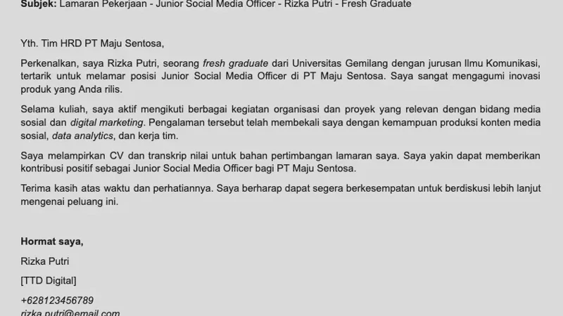 Cara Mengirim Lamaran Kerja via Email yang Rapi, Singkat, dan Profesional