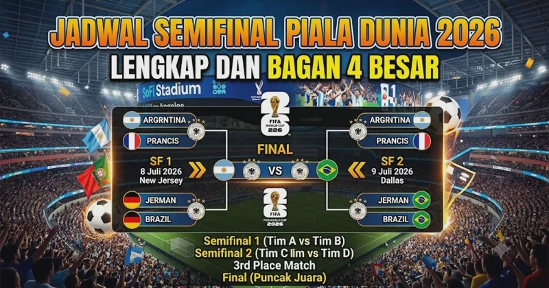 Jadwal Semifinal Piala Dunia 2026 Lengkap dan Bagan 4 Besar