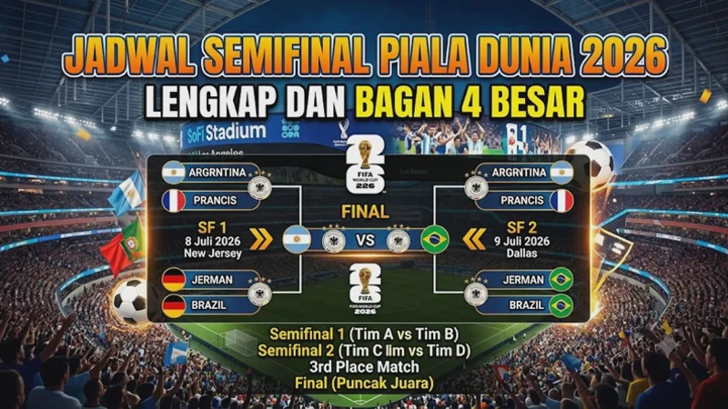 Jadwal Semifinal Piala Dunia 2026 Lengkap dan Bagan 4 Besar