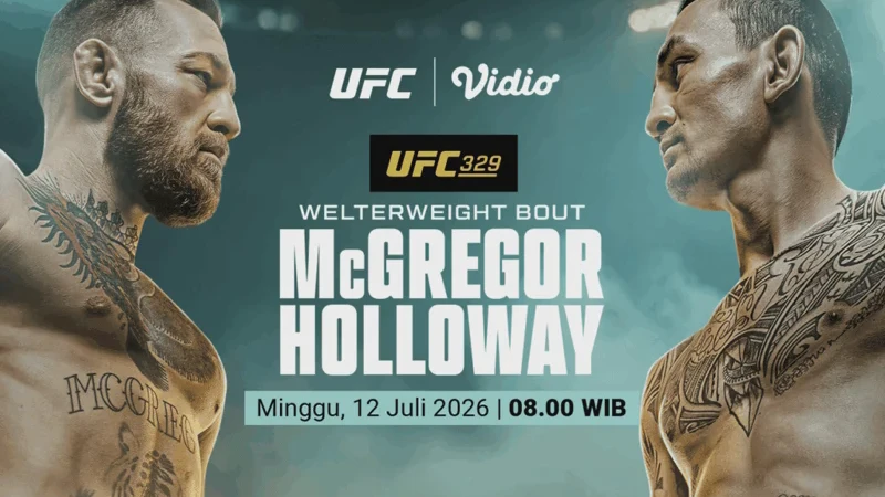 Jadwal UFC 329 McGregor vs Holloway Paling Dinantikan Simak Link Nonton Eksklusif di Vidio