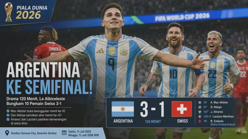 Jejak Argentina ke Semifinal: Aksi Pemain Bintang dan Momen Ikonik yang Viral Simak Di Sini