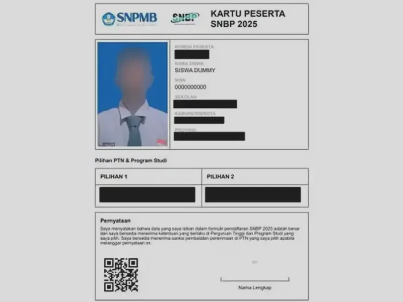 Kartu Peserta SNBP 2026: Cara Unduh dan Kenapa Harus Disimpan