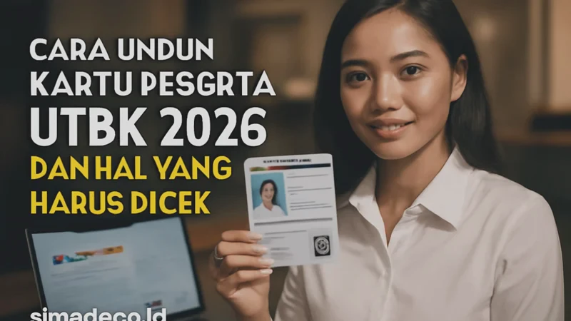 Cara Unduh Kartu Peserta UTBK 2026 dan Hal yang Harus Dicek