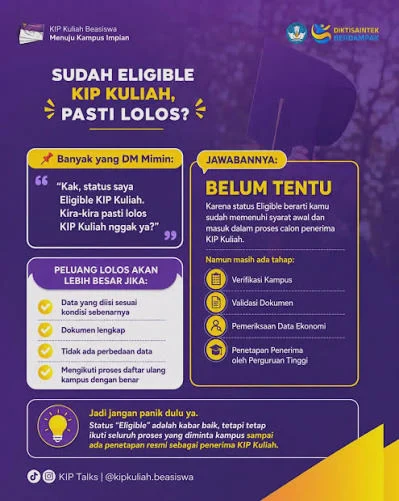 Status Eligible KIP Kuliah 2026 Artinya Apa? Ini Penjelasan Lengkap