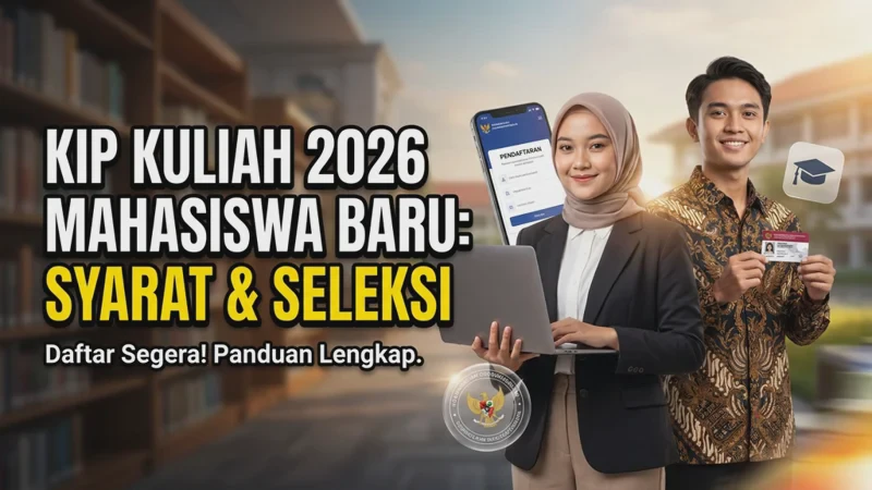 KIP Kuliah 2026 untuk Mahasiswa Baru: Syarat dan Tahapan Seleksi