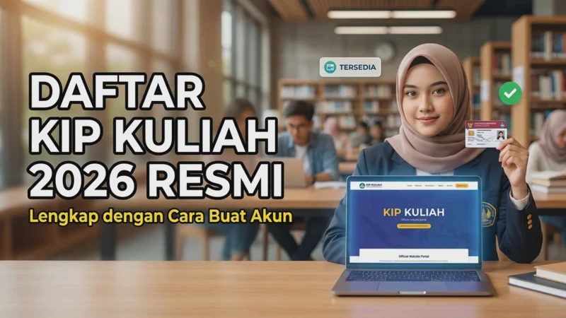 Link Daftar KIP Kuliah 2026 Resmi, Lengkap dengan Cara Buat Akun