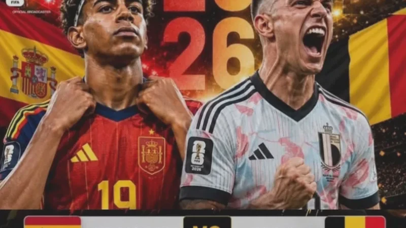 Link Live Streaming Piala Dunia 2026: Spanyol vs Belgia