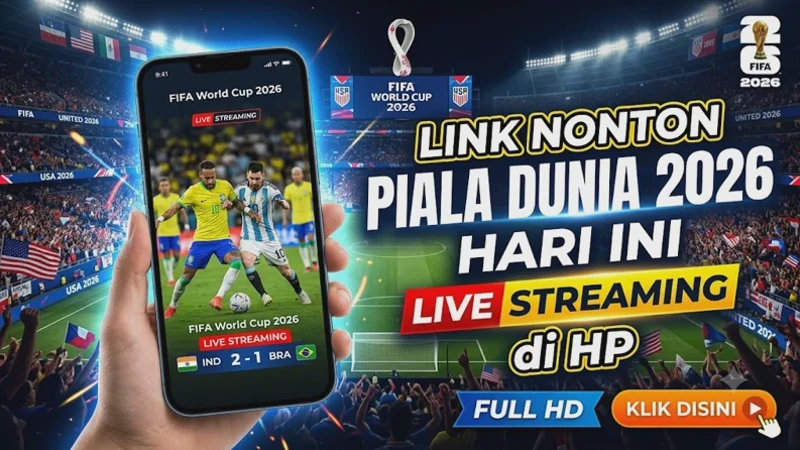 Link Nonton Piala Dunia 2026 Hari Ini Live Streaming di HP
