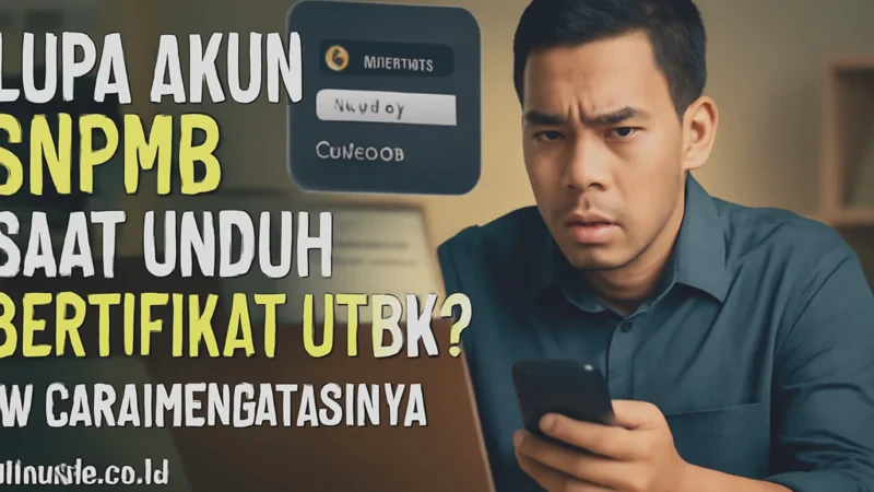 Lupa Akun SNPMB Saat Unduh Sertifikat UTBK? Ini Cara Mengatasinya