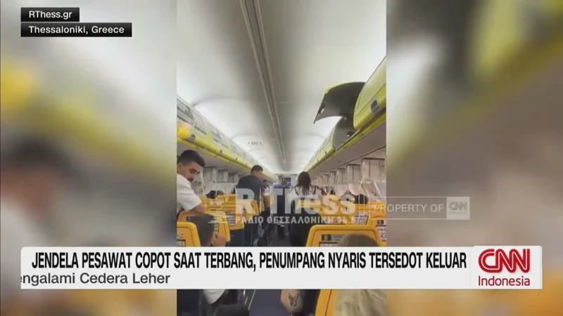 Mencekam Jendela Pesawat Ryanair Copot Saat Terbang Penumpang Nyaris Tersedot Keluar