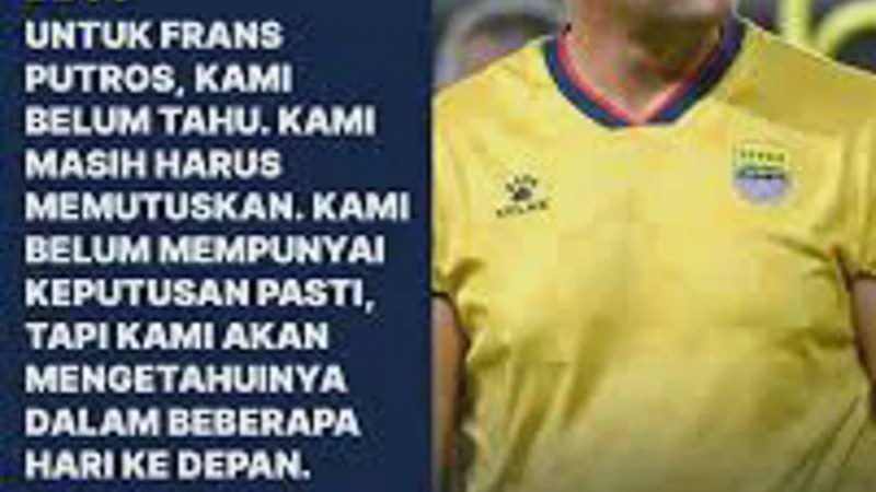 Nasib Frans Putros di Persib Masih Abu-abu Igor Tolic Beri Sinyal Mengejutkan Terkini 2026